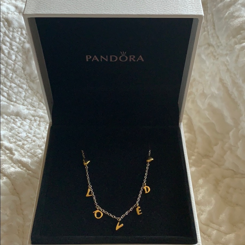 Pandora Loved Script Necklace